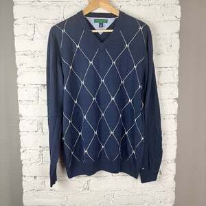 Tommy Hilfiger Golf Argyle V Neck Sweater